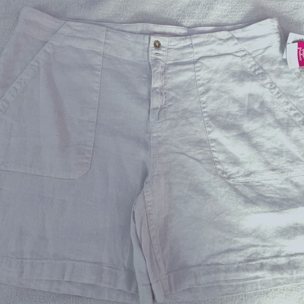 Fresh Produce White Linen Del Mar Shorts Size X-Large Brand New with Tags